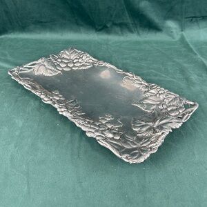Vintage Arthur Court Grape Vines Pewter Rectangular Tray